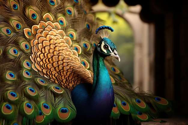 Las plumas de la ciudad El majestuoso pavo real aporta una belleza exótica a los paisajes urbanos