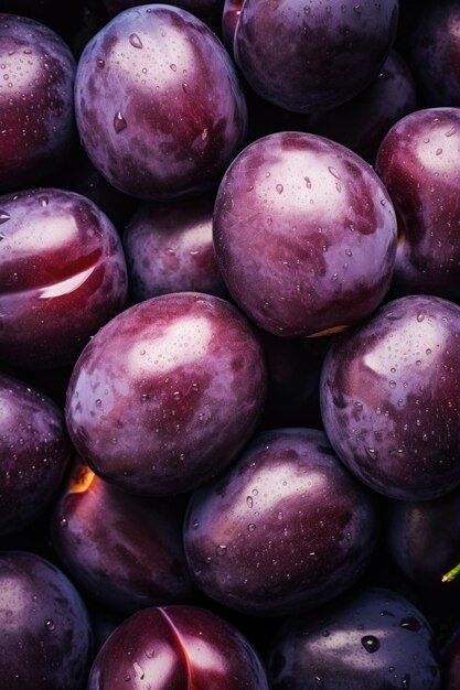 Plumas de frutas azules