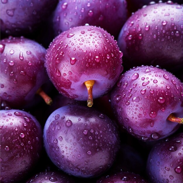 Foto plumas maduras en primer plano de fondo frutas frescas