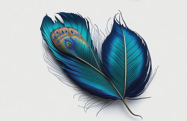 plumas de pavo real