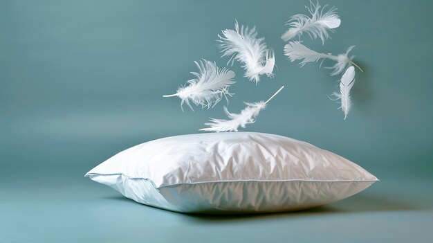 Las plumas de pluma flotando en el aire