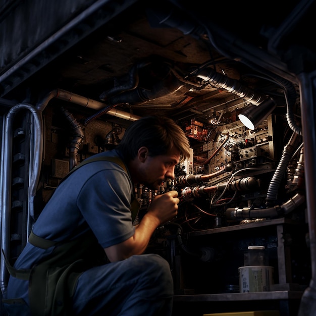 Plumber fijación de la caldera