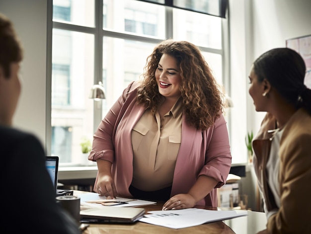 Foto plus-größen-manager in der bürofotografie