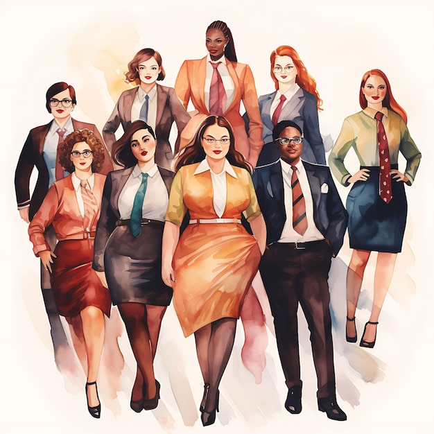 PlusSize Managers Abstraktes digitales Kunst-Kreativposter mit stilvollem, kraftvollem Business