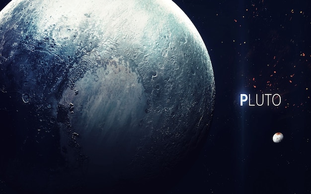 Plutão - bela arte em alta resolução apresenta o planeta do sistema solar