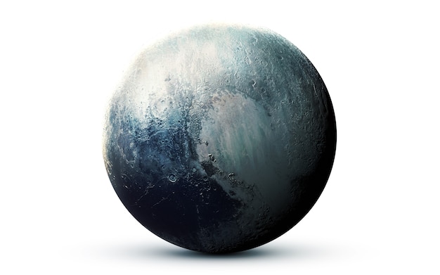 Pluto im Raum, 3D-Illustration. .