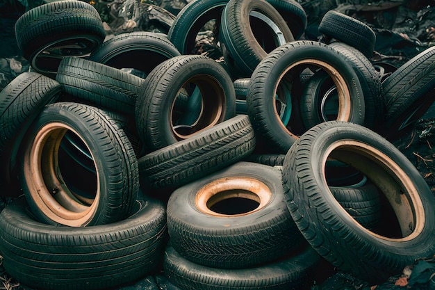 Pneus de carros antigos vislumbram a conservação ambiental da reciclagem de borracha