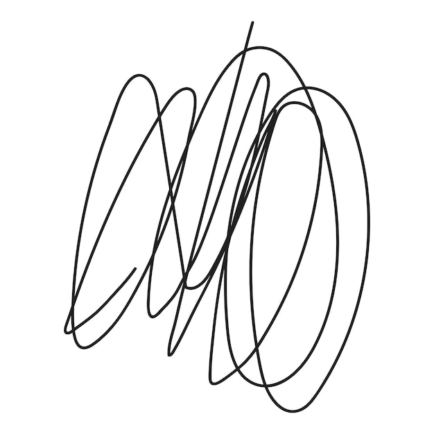 PNG Abstracto linhas pretas rabiscadas fundo transparente