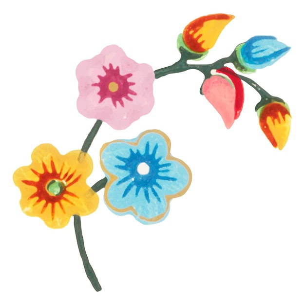 Png acuarela de flores vintage con fondo transparente de peonía
