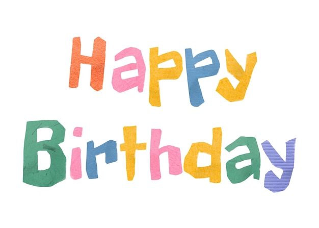 Png adesivo de aniversário feliz saudação tipografia
