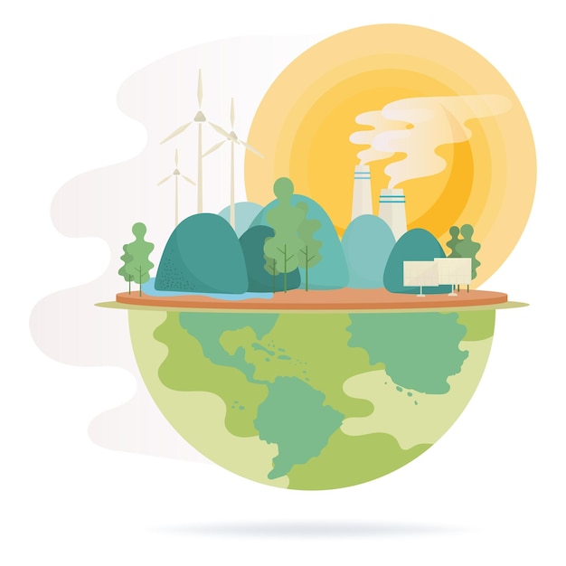 Png adesivo de efeito de aquecimento global fundo transparente