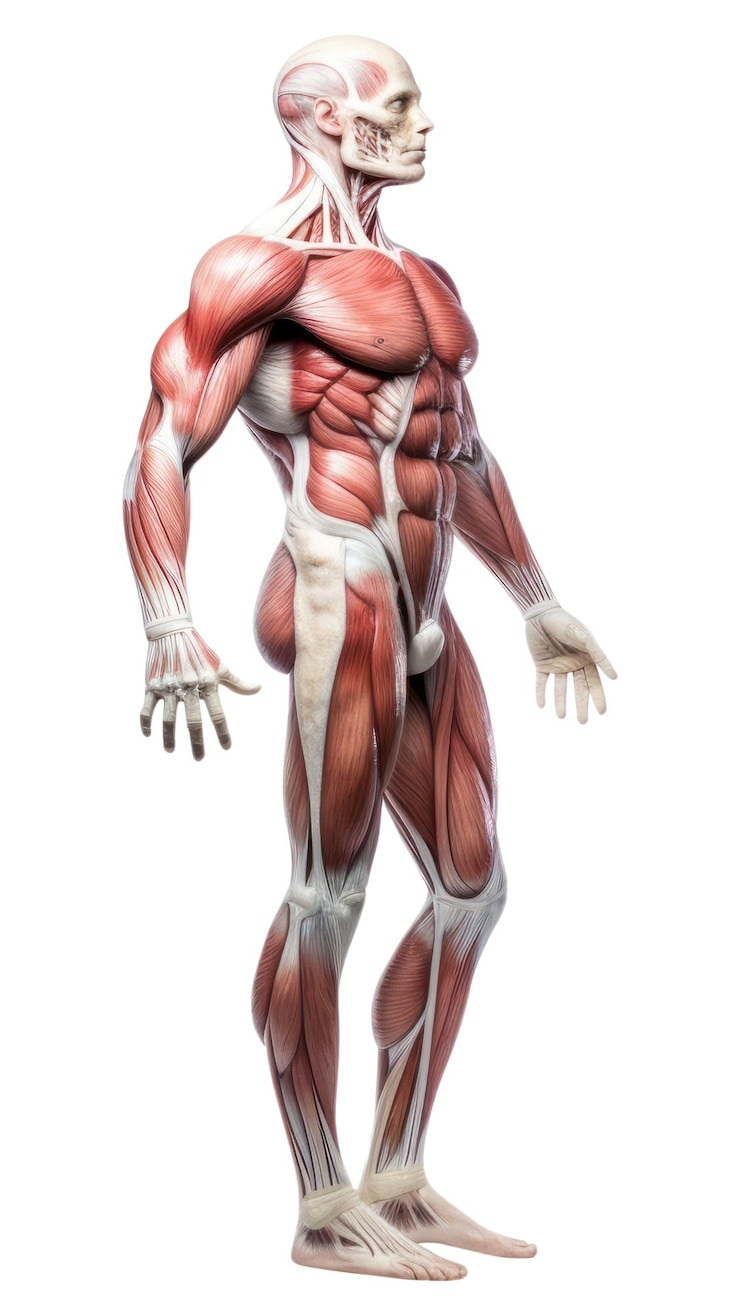 Foto png anatomía humano adulto fondo blanco