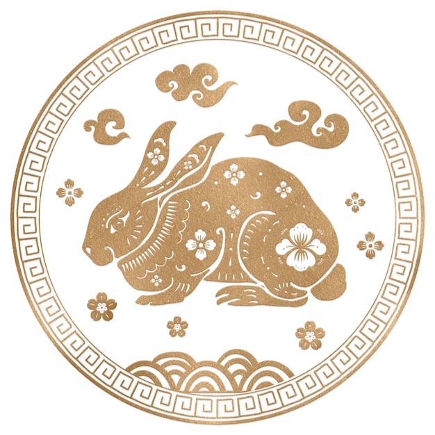 Png Año del conejo insignia de oro horóscopo chino signo del zodiaco