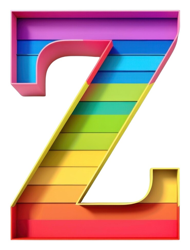 Foto png arco iris con el alfabeto z número de buzón de buzón