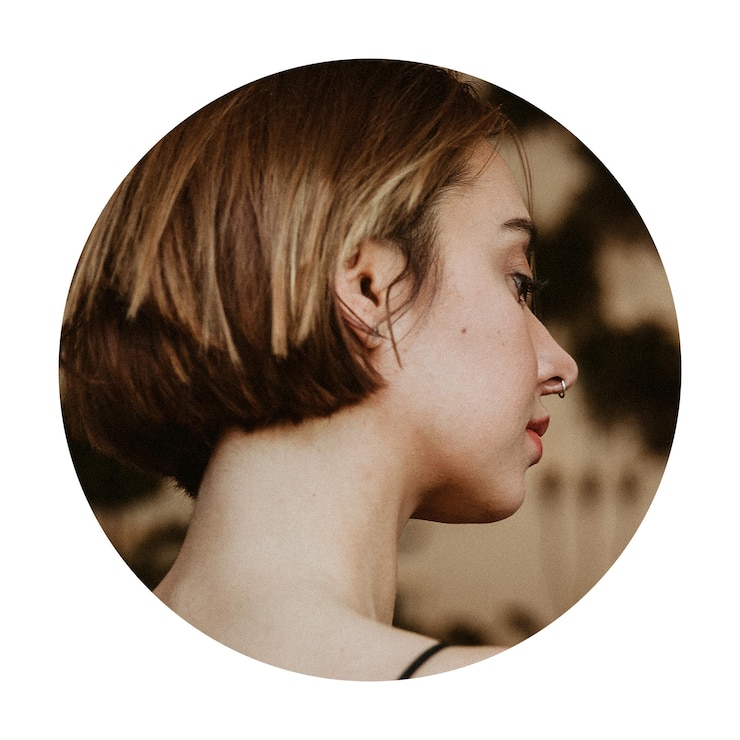 Foto png-aufkleber für frauen, kreisprofil, durchsichtiger hintergrund