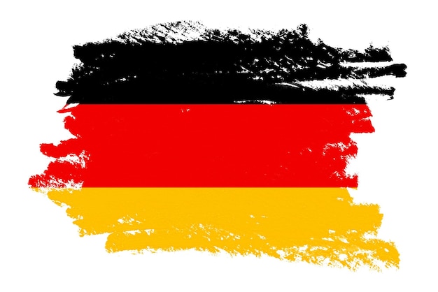Png-Aufkleber mit deutscher Flagge, Farbe, Strichdesign, durchsichtiger Hintergrund