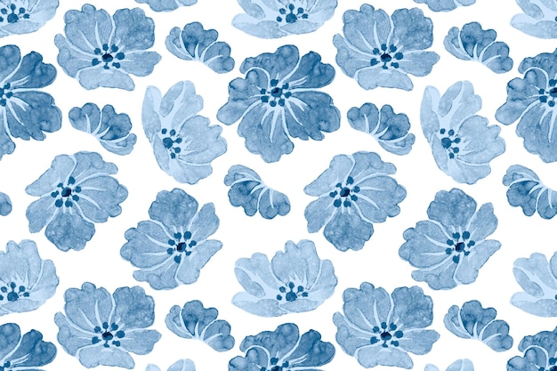 Png azul rosa silvestre patrón botánico fondo transparente