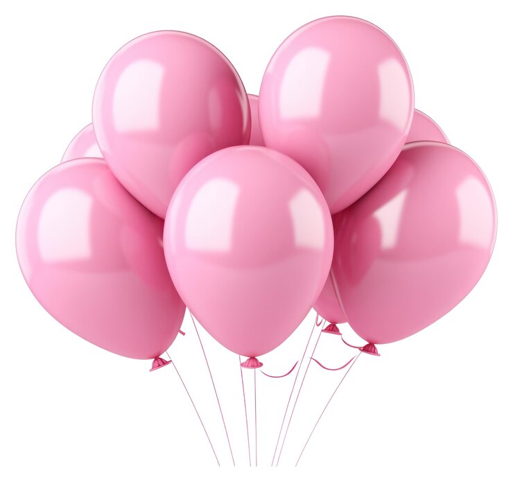 Foto png balão rosa de fundo transparente aniversário