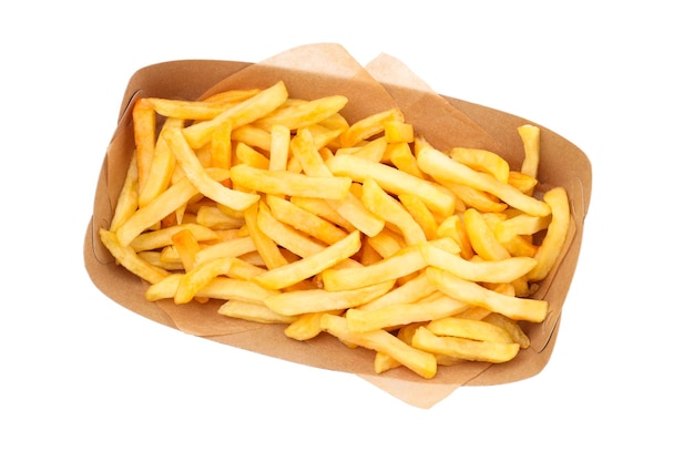 PNG batatas fritas isoladas em fundo branco