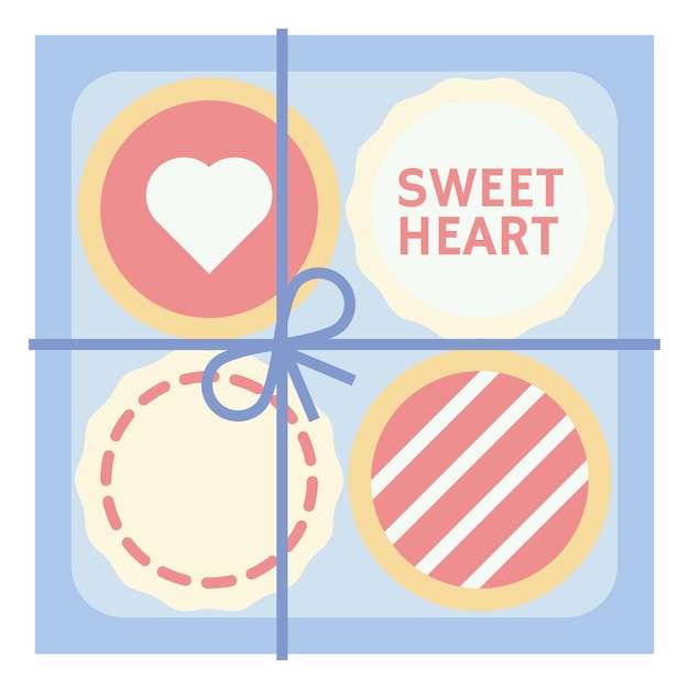 Png bonito biscoitos de valentine adesivo fundo transparente
