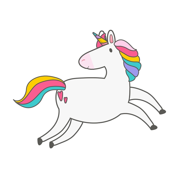 Foto png bonito ilustrador de unicórnio adesivo fundo transparente