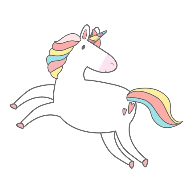 Png bonito pastel adesivo de unicórnio fundo transparente
