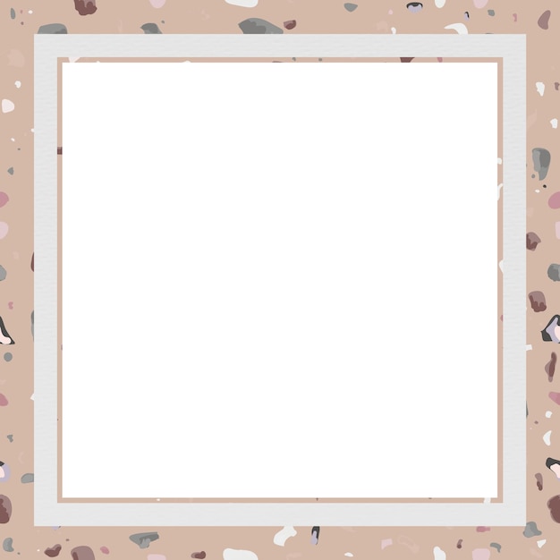Png brauner Terrazzo-Rahmen durchsichtiger Hintergrund