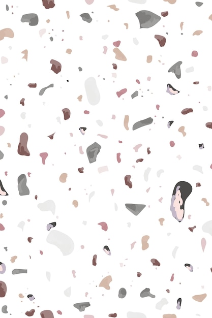 Png braunes Terrazzo-Muster durchsichtiger Hintergrund