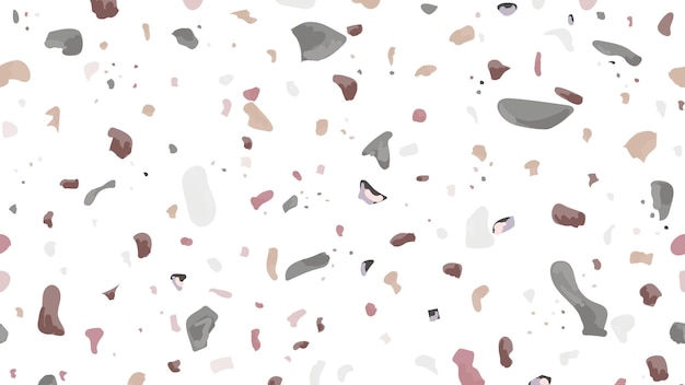 Png braunes Terrazzo-Muster durchsichtiger Hintergrund