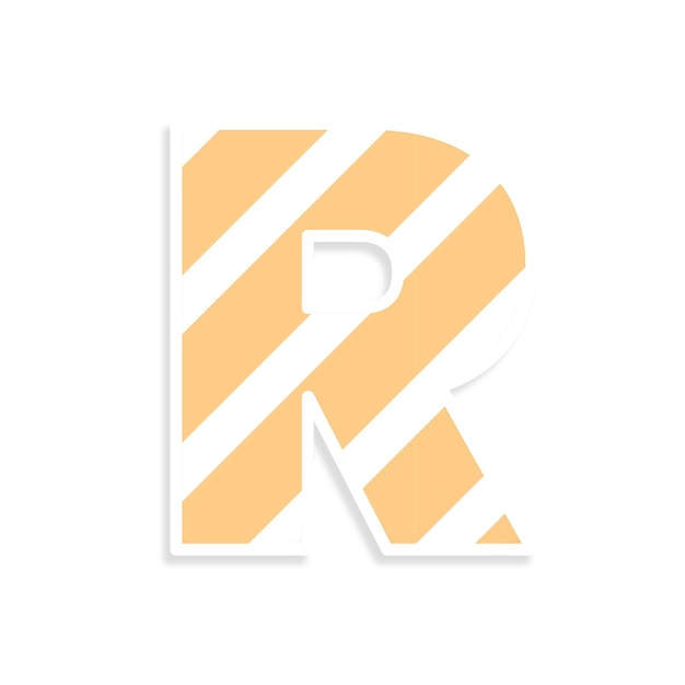 Png Buchstabe r gestreifte Schriftart