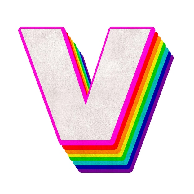 Png-Buchstaben v Regenbogen-Typografie lgbt-Muster