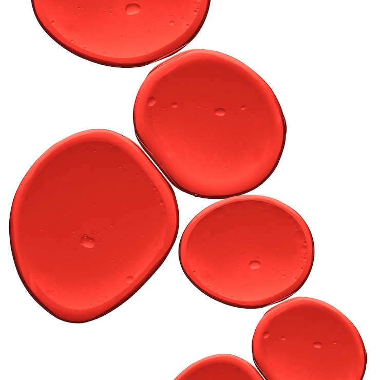 Foto png burbuja líquida roja macro disparado glóbulo rojo