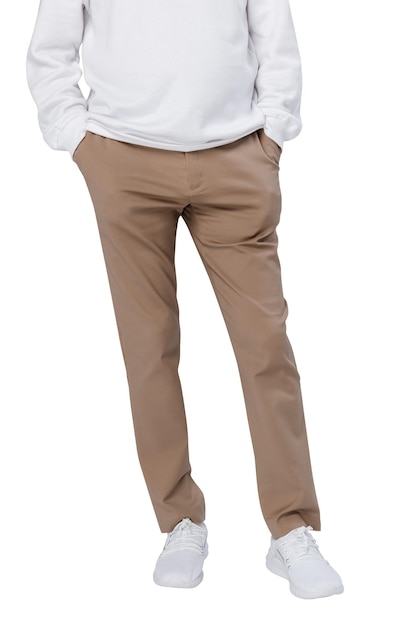 Png calças beige maquete de roupa masculina