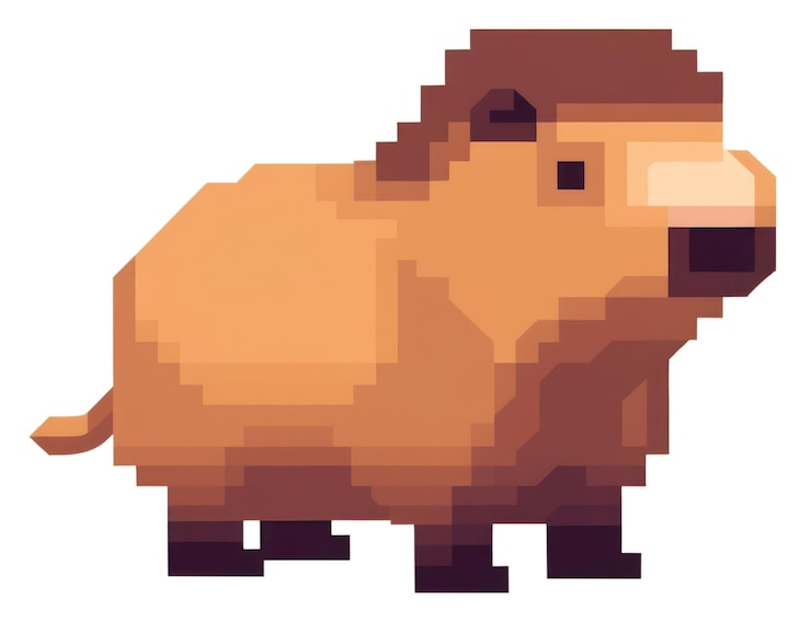 Foto png capybara corte pixel animal mamífero arte