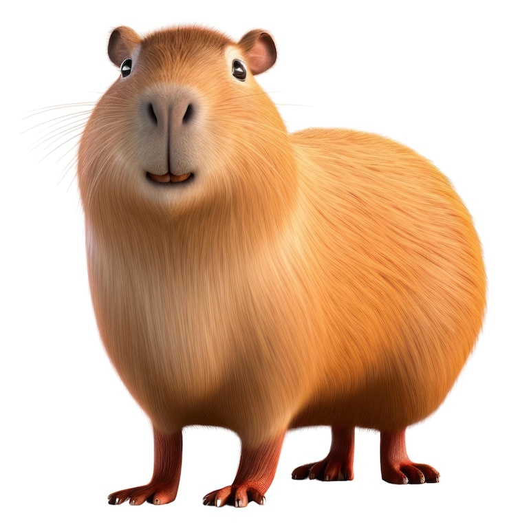 Foto png capybara, mamífero de dibujos animados de la vida silvestre