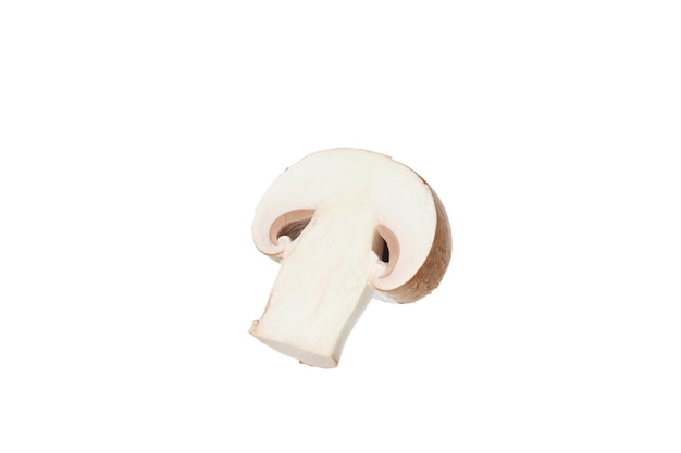 PNG Champignon fresco en rodajas aislado sobre fondo blanco