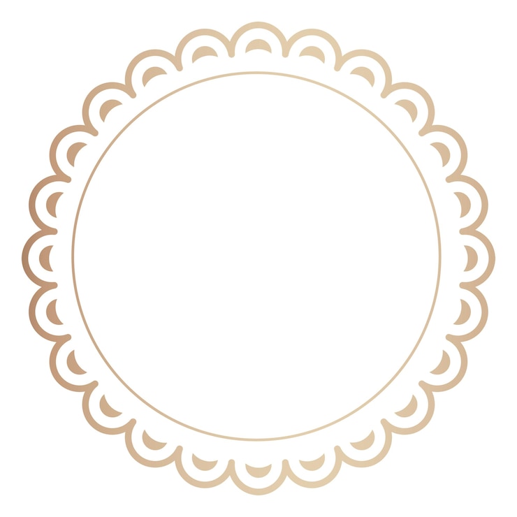 Foto png círculo dorado marco de borde fondo transparente