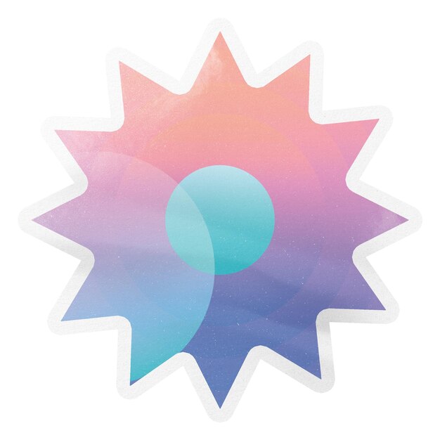 PNG clipart geométrico abstracto elemento de collage starburst con fondo transparente de borde blanco