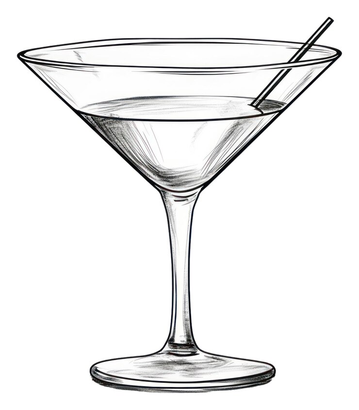 Foto png cocktail umriss skizze martini glas getränk