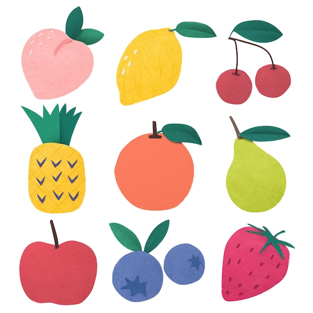Png-Craft-Aufkleber aus Obstpapier mit durchsichtigem Hintergrund