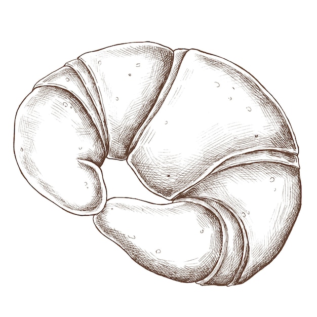 Png croissant Ilustración de collage Elemento de fondo transparente