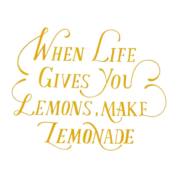 Png cuando la vida te da limón hacer caligrafía pegatina de limonada