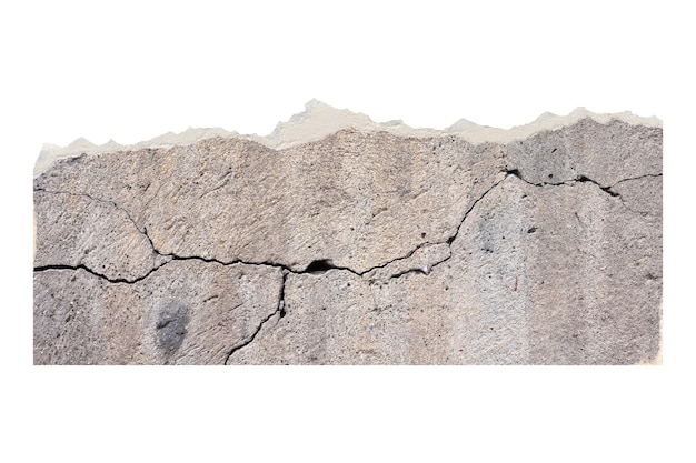Png de concreto, borda de papel rasgada, fundo transparente