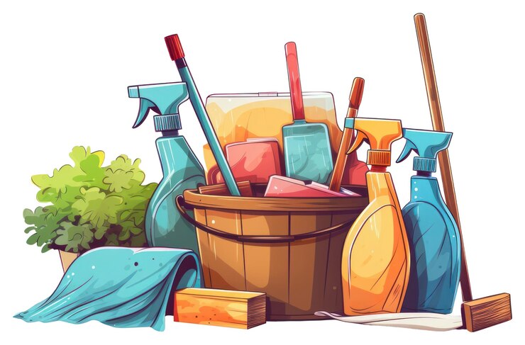 Foto png desenho de limpeza do recipiente ilustrado
