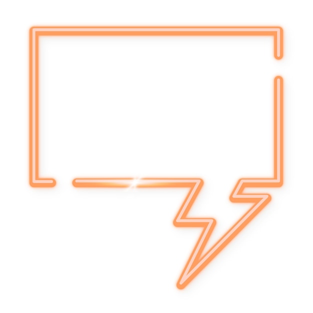 Png diseño de neón elemento de burbuja de habla fondo transparente
