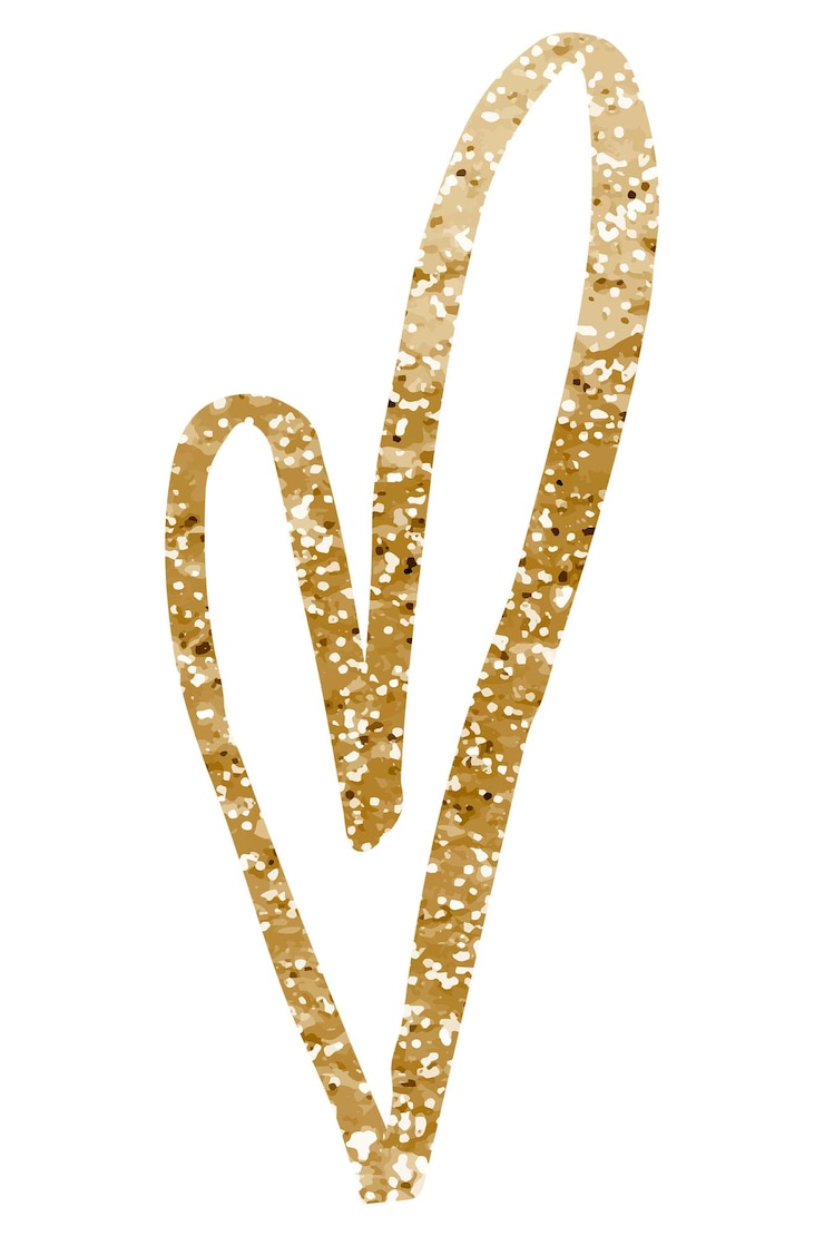 Foto png-droodle-herz in glitter-aufkleber