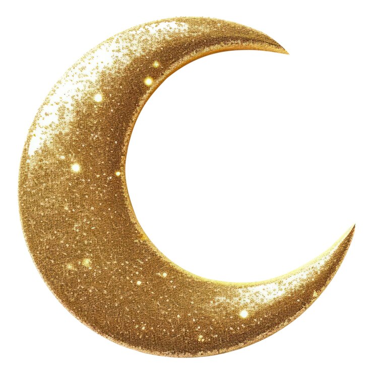 Foto png eid mubarak crescente lua astronomia noite ouro