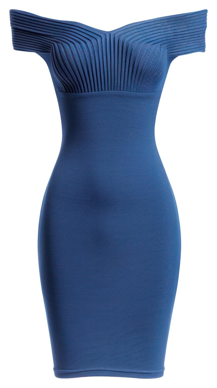 Foto png elegante blaue schulterkleidung