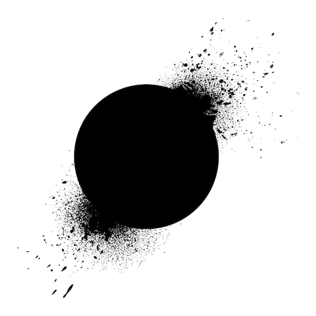 Png Elemento em forma de círculo com salpicos de tinta Elemento de fundo transparente