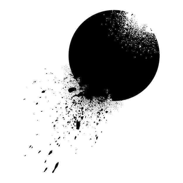 Png Elemento em forma de círculo com salpicos de tinta Elemento de fundo transparente